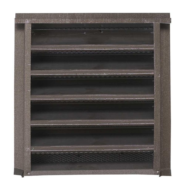 Gibraltar Building Products 14 in. x 18 in. Rectangular Gray Steel Built-in Screen Gable Louver Vent