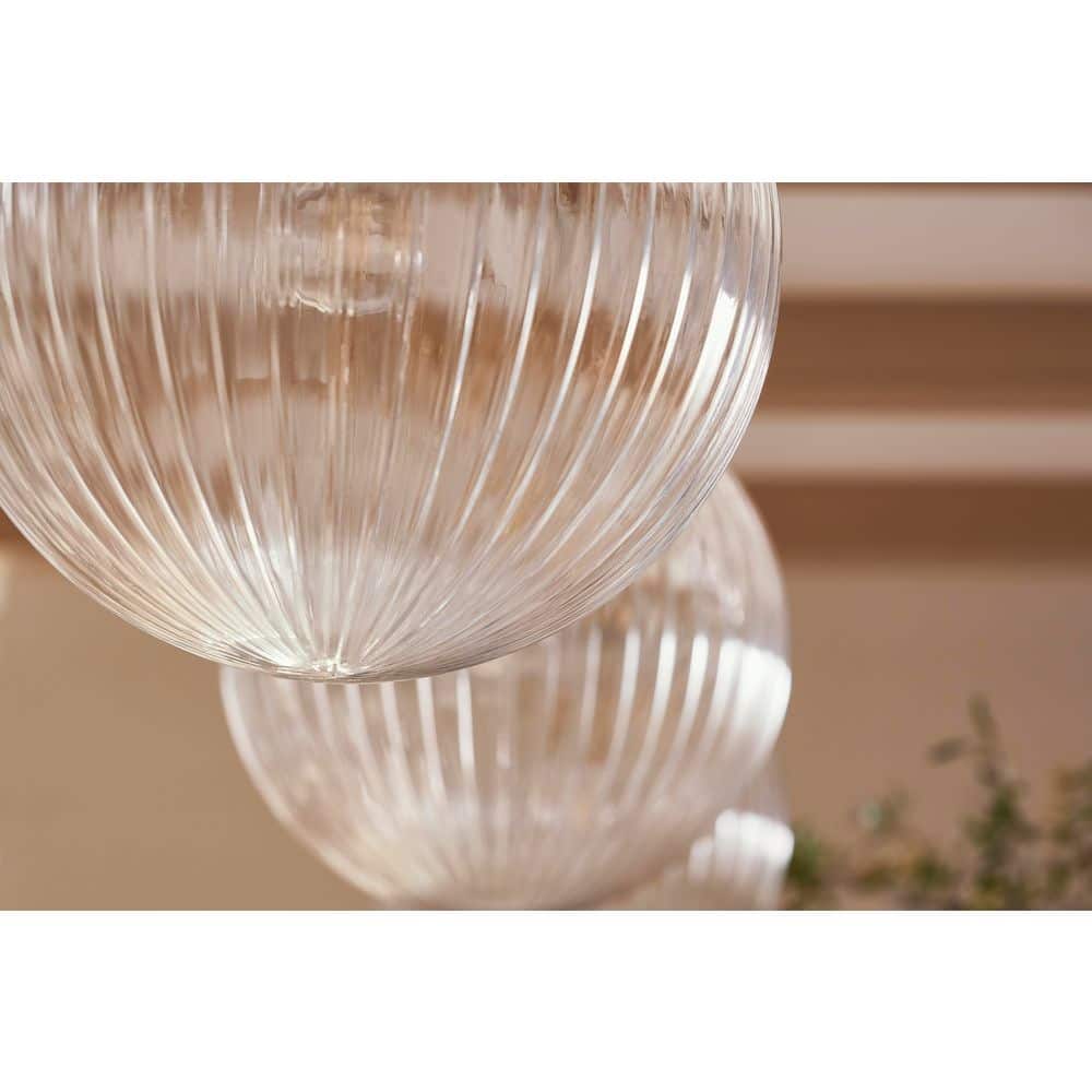 Embra Brushed Nickel 14" Glass Pendant Light