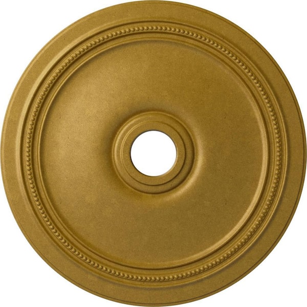 Ekena Millwork 1-1/4 in. x 24 in. x 24 in. Polyurethane Diane Ceiling Medallion, Pharaohs Gold
