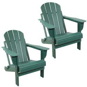 Foldable Adirondack Chair - Set of 2 - Green