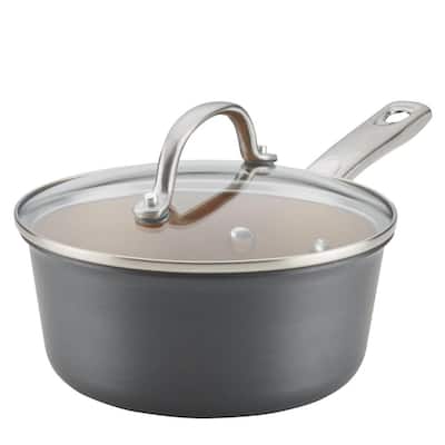 Home Collection 2-Quart Hard Anodized Aluminum Covered Saucepot