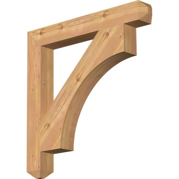Ekena Millwork 3.5 in. x 28 in. x 28 in. Western Red Cedar Westlake Craftsman Smooth Bracket