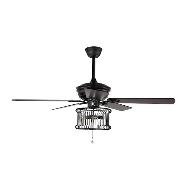Caged Ceiling Fan With Light And Remote