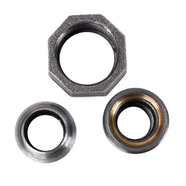 STZ 3/8 in. Black Iron Union 310 U-38 - The Home Depot