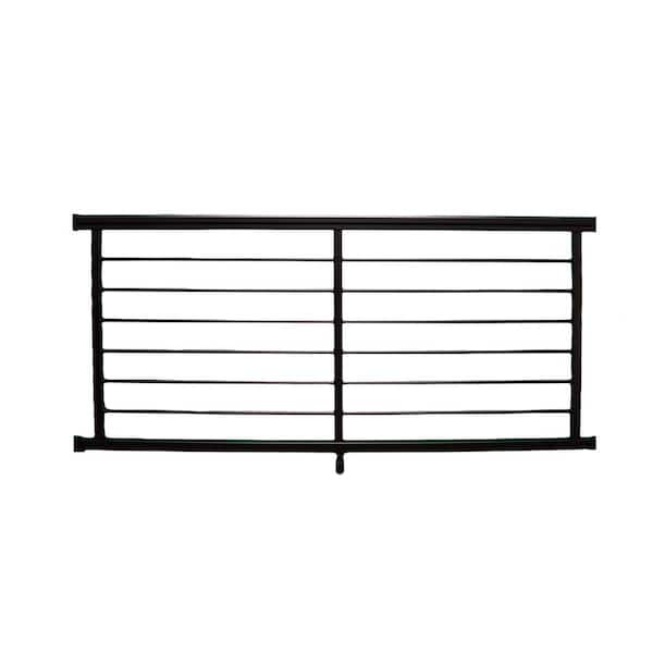 Weatherables Georgetown 36 in. H x 72 in. W Textured Black Aluminum Rod Straight Railing Kit