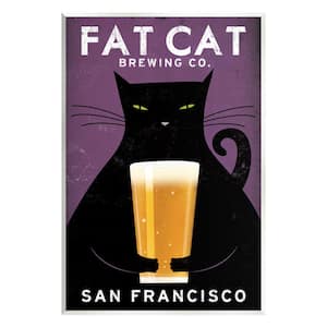 Fat Cat Brewing Vintage Typography Design By Ryan Fowler Unframed Typography Art Print 15 in. x 10 in.