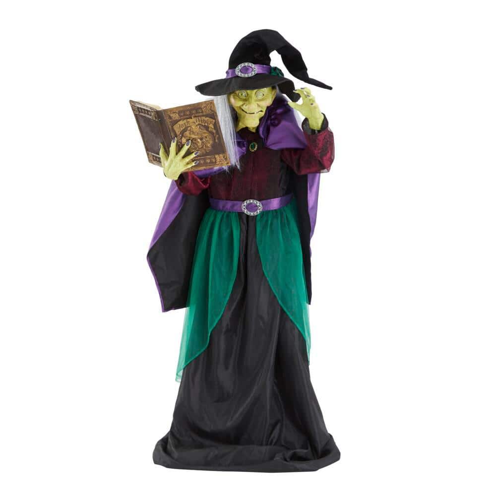Reviews for Home Accents Holiday 7 ft. Animated Book Witch Pg 1 The