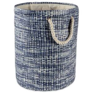 Round Woven Paper Tweed Decorative Bin