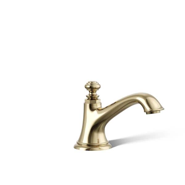 KOHLER Artifacts With Bell Design Widespread Bathroom Sink Spout, Vibrant French Gold