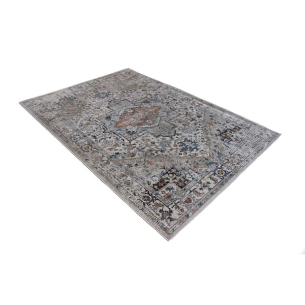 Ashland Ivory 9 ft. x 12 ft. Geometric Transitional Area Rug