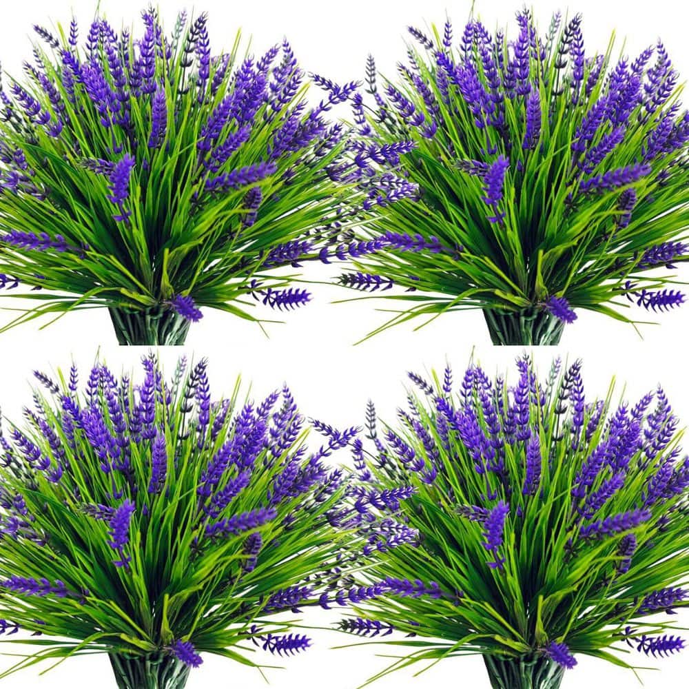 fleur gardenタブリエ 14.2 in. Purple Outdoor Artificial Lavender Flower UV Resistant