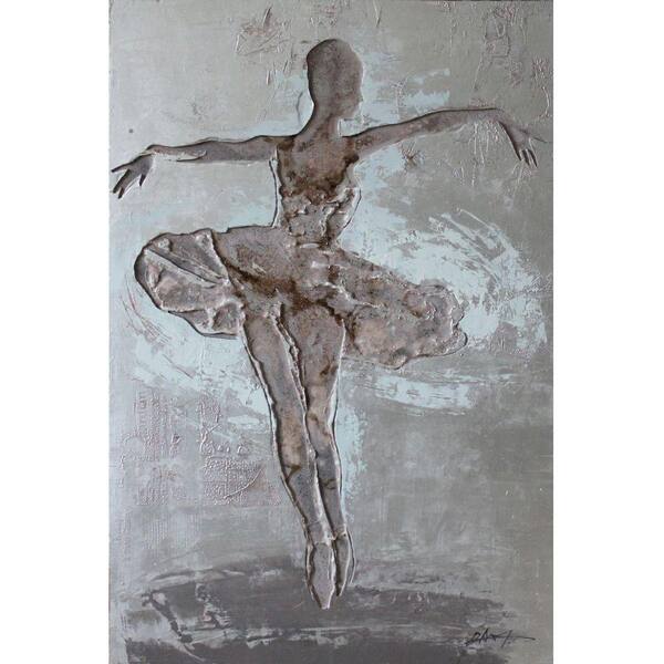 Yosemite Home Decor 32 in. x 47 in. "Ballerina II" Hand Painted Contemporary Wall Art