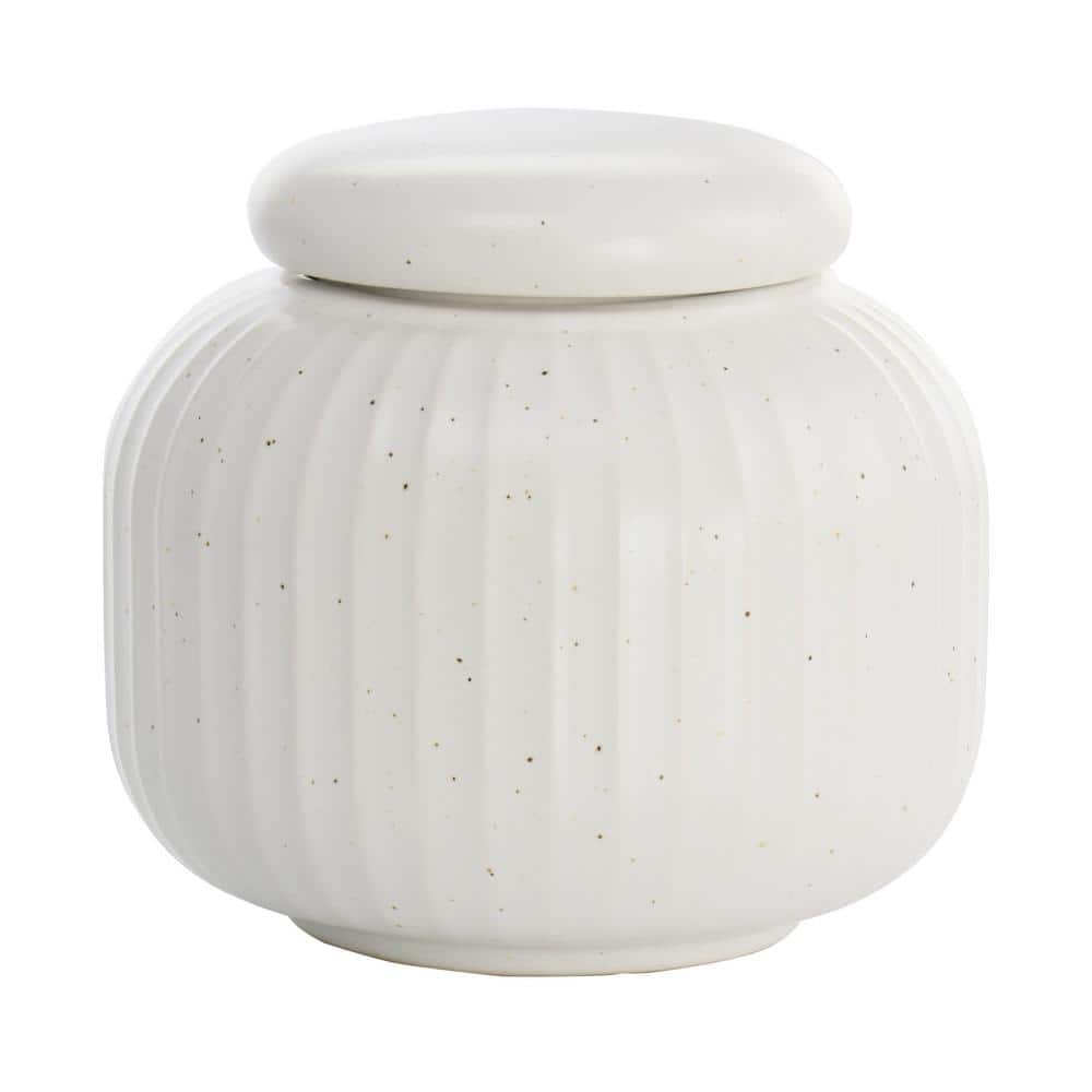 Photos - Tray Mio 4 in. 12 fl.oz Sea Salt White Round Stoneware Sugar Serving Bowl with