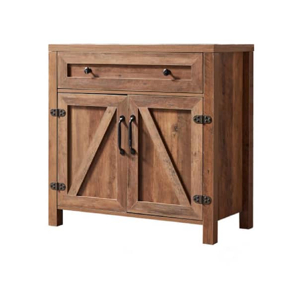 wetiny 30 in. Rustic Console Table with Drawer and Storage for Entryway Hallway and Living Room