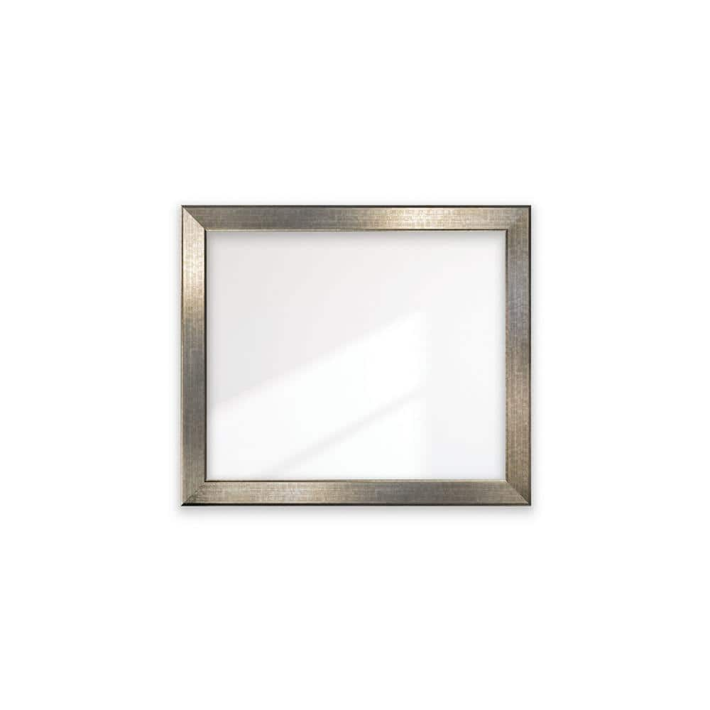 BrandtWorks Subway Silver Wide Framed Wall Mirror 34 in. W x 40 in. H ...