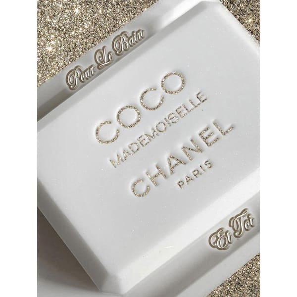 VENICE BEACH Collections Vintage Glitter Chanel Bath Soap by Grotto Studios Unframed Graphic Print Abstract Poster Art Print 30 in. x 40 in.