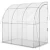 Outsunny 4 ft. x 7 ft. x 7 ft. Polyethylene Walk-In Tunnel Greenhouse ...