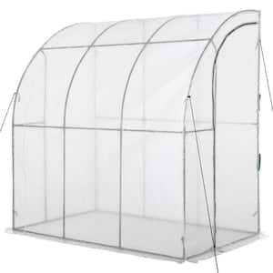 4 ft. x 7 ft. x 7 ft. Polyethylene Walk-In Tunnel Greenhouse with Zippered Roll-Up Door and Weather-Resistant Cover