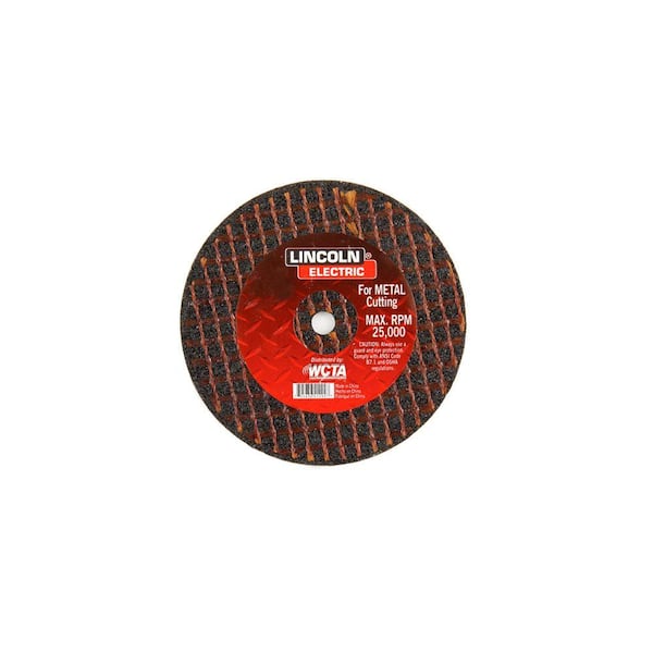 Lincoln Electric 3 in. x 1/16 in. Red 3/8 in. Arbor Cut-Off Wheel