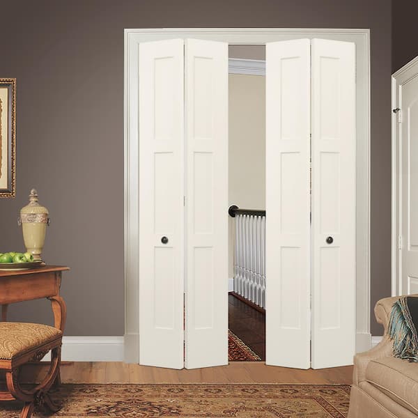 24 in. x 96 in. 3 Panel Birkdale Primed Smooth Hollow Core Molded Composite Interior Closet Bi-fold Door