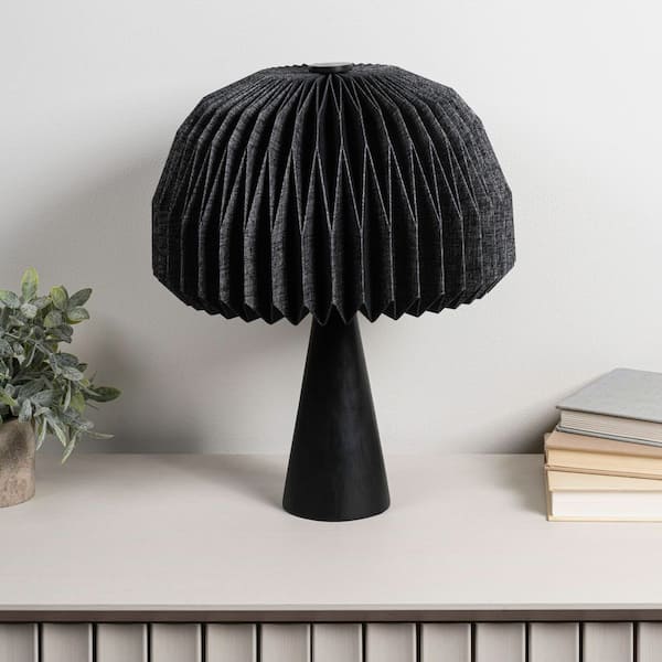 JONATHAN Y Sylvie 16 in. Modern Minimalist Paper Pleated Shade