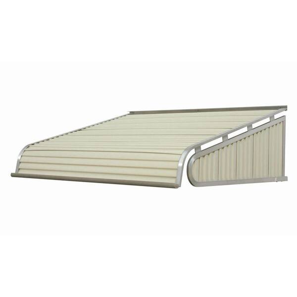 NuImage Awnings 4 ft. 2100 Series Aluminum Door Canopy (18 in. H x 48 in. D) in Almond