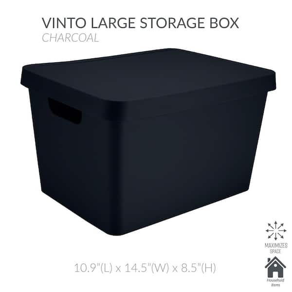 Dheera Lidded Home Storage Bins Heavy Duty Storage Organizer for Indoor Storage Management, Size: Large, Beige