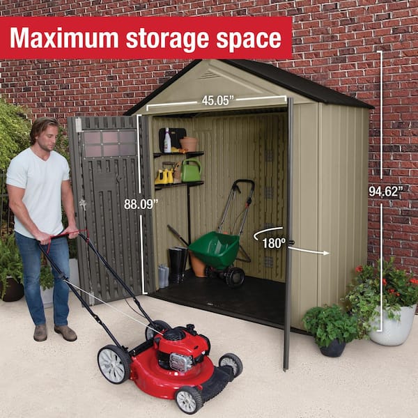 Rubbermaid Roughneck 7' x 3'5'' Storage Shed 2191868 - The Home Depot