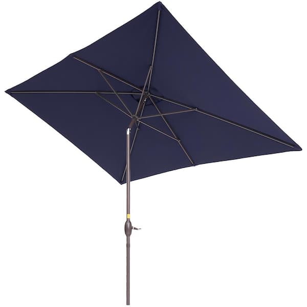 JOYESERY 10 ft. x 7 ft. Aluminum Frame Rectangle Market Umbrellas in Royal blue