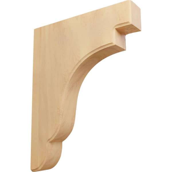 Ekena Millwork 1-3/4 in. x 8-1/2 in. x 11 in. Red Oak Bedford Wood Bracket