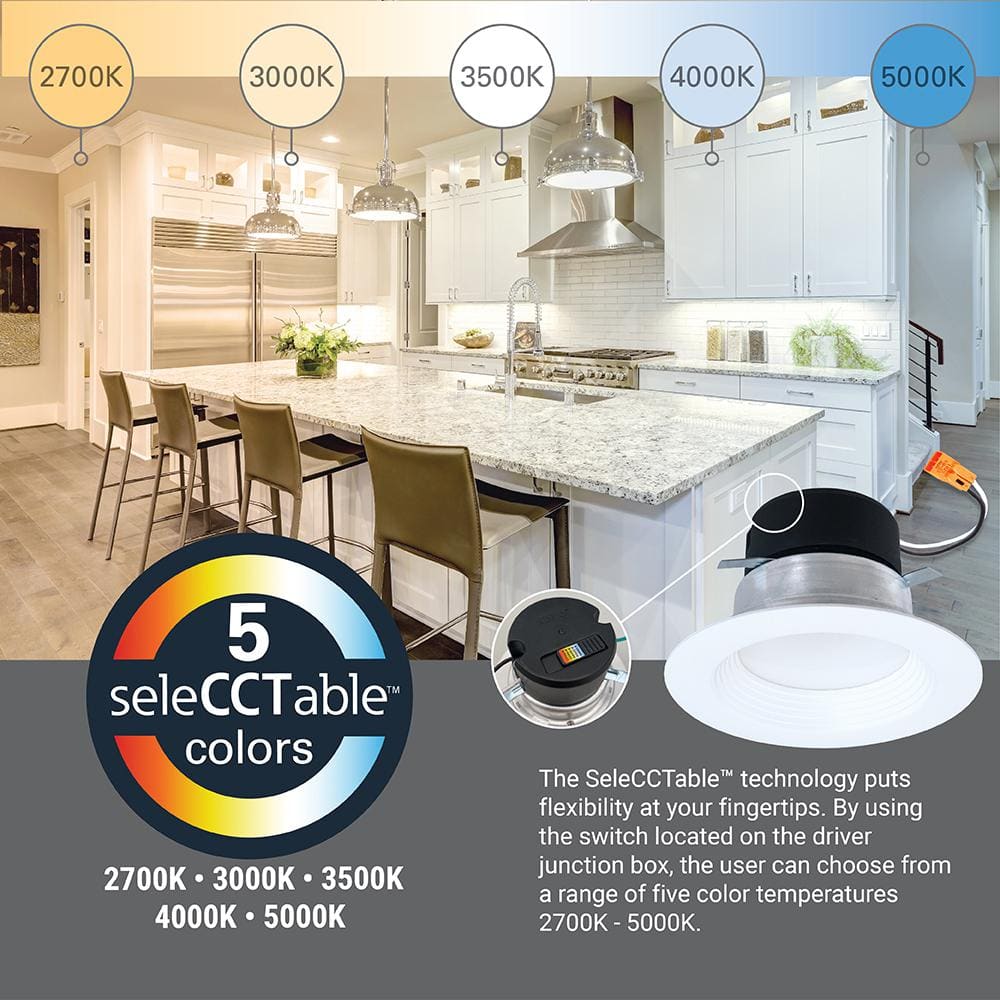 Halo 4-Inch White Aluminum LED Recessed Downlight