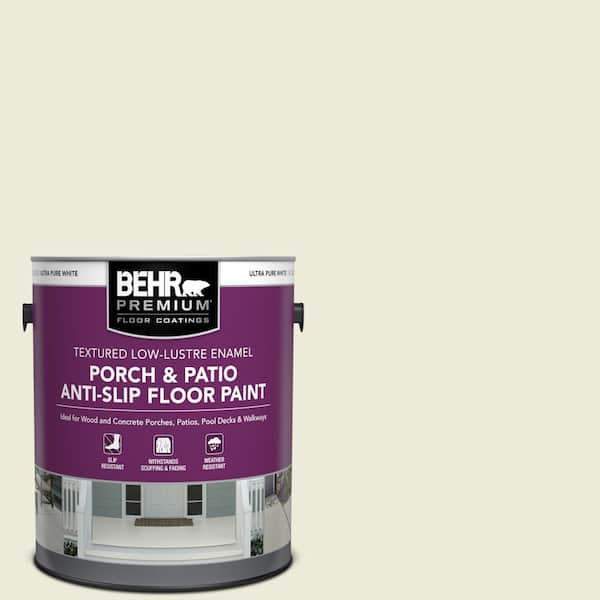 BEHR PREMIUM 1 gal. #HDC-CT-27 Swiss Cream Textured Low-Lustre Enamel Interior/Exterior Porch and Patio Anti-Slip Floor Paint