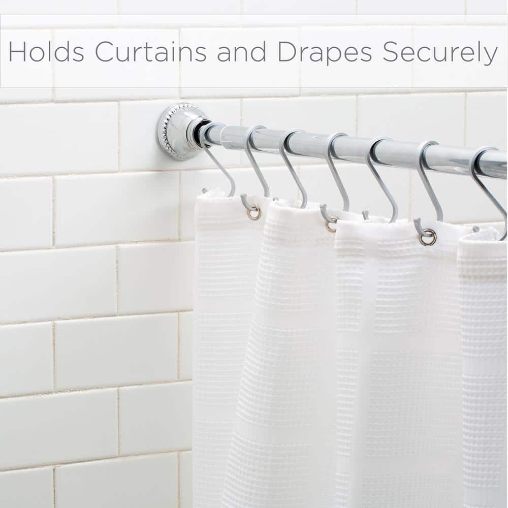 Adjustable Chrome Tension Shower Rod 42"-72"