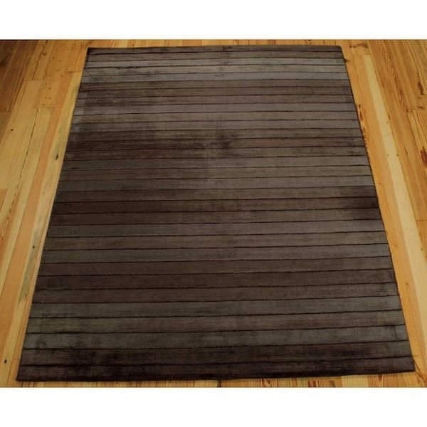 Nourison Aura AUR01 Chocolate 4' x 6' Area Rug