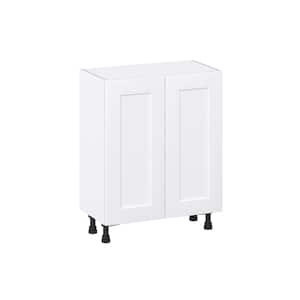 Wallace Painted Shaker 27 in. W x 14 in. D x 34.5 in. H Warm White Assembled Shallow Base Kitchen Cabinet