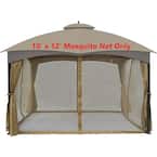 Universal 10 ft. x 12 ft. Gazebo Replacement Mosquito Netting (Mosquito Net Only)