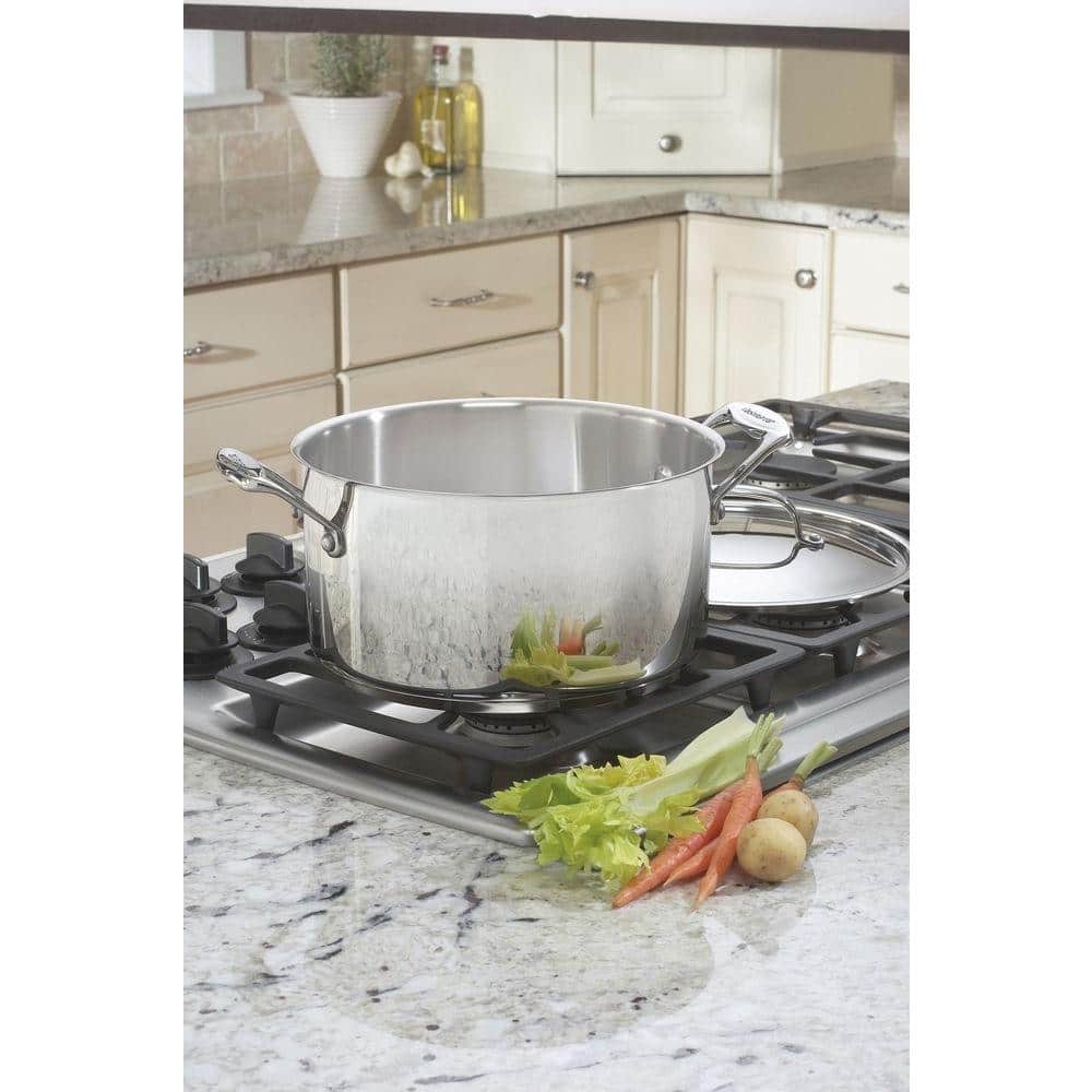 Polished Mirror Stainless Steel 6-Quart Stockpot with Cover
