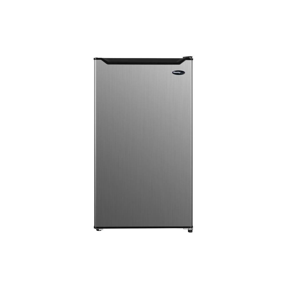 Danby 3.3 cu. ft. Mini Fridge in Stainless Steel with Freezer DCR033B1SLM6