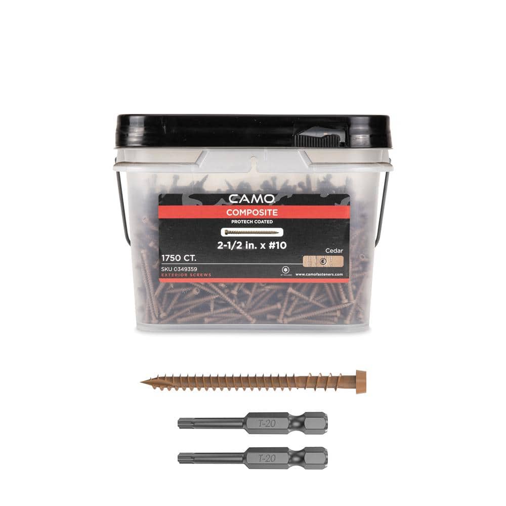 CAMO #10 2-1/2 in. Cedar Star Drive Trim-Head Composite Deck