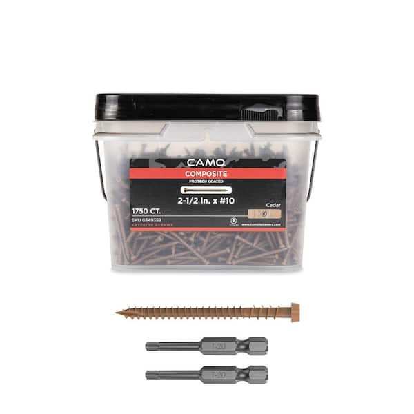 CAMO #10 2-1/2 in. Redwood Star Drive Trim-Head Composite Deck Screw (1750-Count)