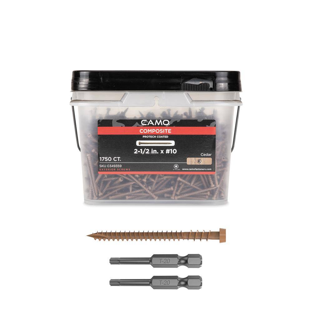 CAMO 10 x 2-1/2-in Composite Deck Screws (1000-Count) in the Deck Screws department at