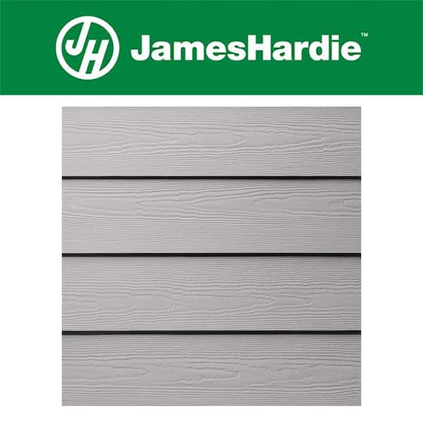 Hardie Plank HZ5 7.25 in. x 144 in. Statement Collection Pearl Gray Cedarmill Fiber Cement Lap Siding