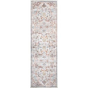Cady Machine Washable Transitional Beige 2 ft. 8 in. x 8 ft. Runner Rug