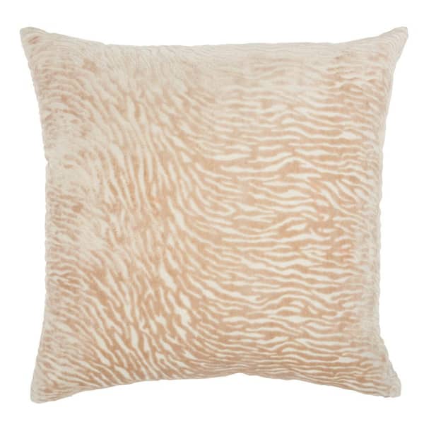 Mina Victory Luminescence Beige 20 in. x 20 in. Throw Pillow