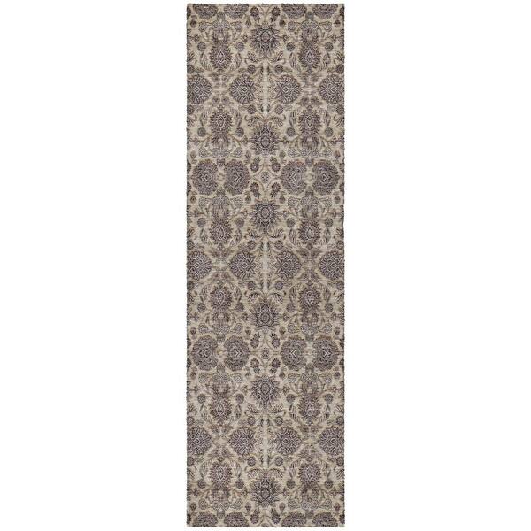 Dream Shag Premium Machine Washable Abstract ADS702 Ivory 2 ft. x 7 ft. Runner Rug