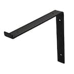 Crates & Pallet 12 in. Black Steel Shelf Bracket for Wood Shelving 69104 -  The Home Depot