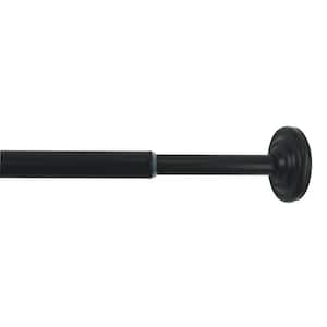 15 in. to 24 in. Adjustable Steel Mini Tension Rod in Black