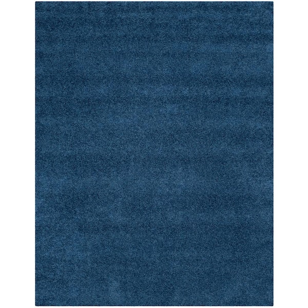 SAFAVIEH Laguna Shag Blue 8 ft. x 10 ft. Solid Area Rug