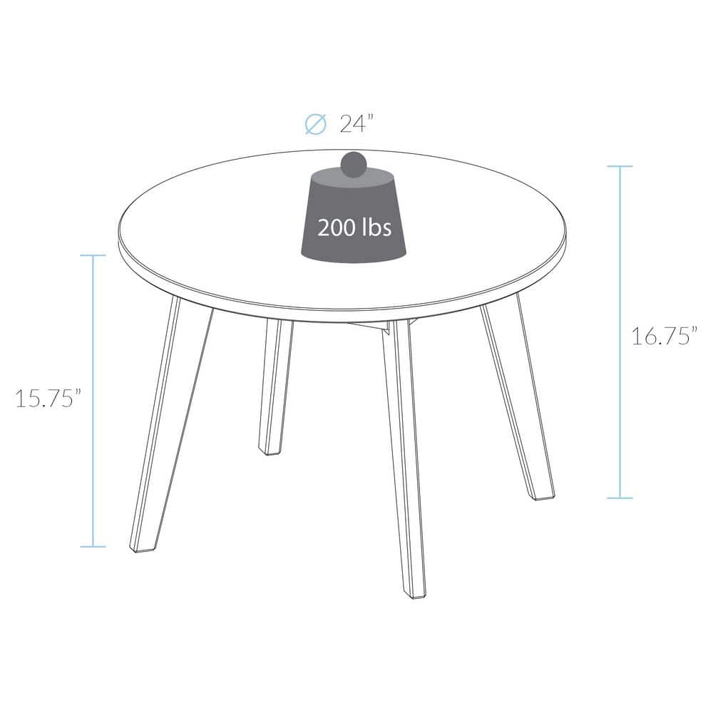 Sweet Oak 24" Round Hardwood Coffee Table