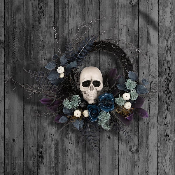1/6ドールサイズ：ステンドグラス風パーテンション スノーホワイト National Tree Company 24 in. Halloween Skull Half Wreath HH75